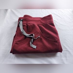 S/P FIGS Burgundy Livingston Pants